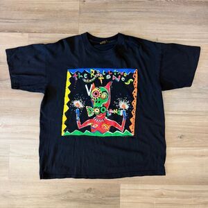 Vintage 90s The Rolling Stones Voodoo Lounge World Tour Black Shirt Rock Sz XL